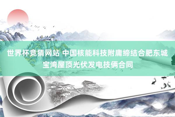 世界杯竞猜网站 中国核能科技附庸缔结合肥东城宝湾屋顶光伏发电技俩合同