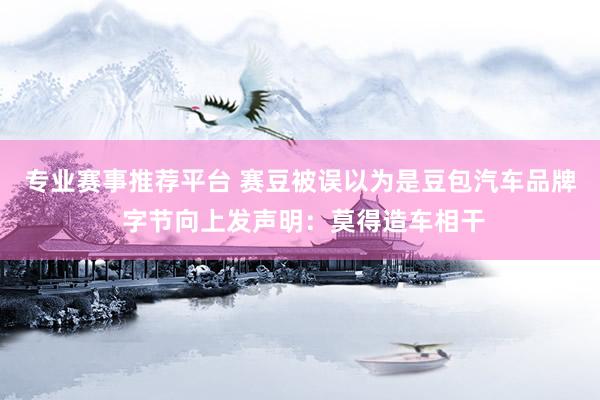 专业赛事推荐平台 赛豆被误以为是豆包汽车品牌 字节向上发声明:莫得造车相干