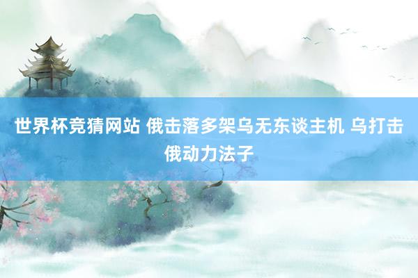 世界杯竞猜网站 俄击落多架乌无东谈主机 乌打击俄动力法子